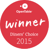 Open Table Winner Diners Choice 2015